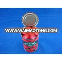 Brand food factory, canned strawberry in light syrup